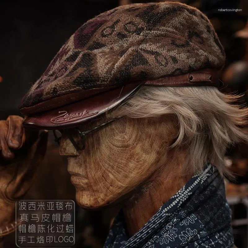 Retro Peaked Cap Designer Handmade Artistic Beret Style Hats