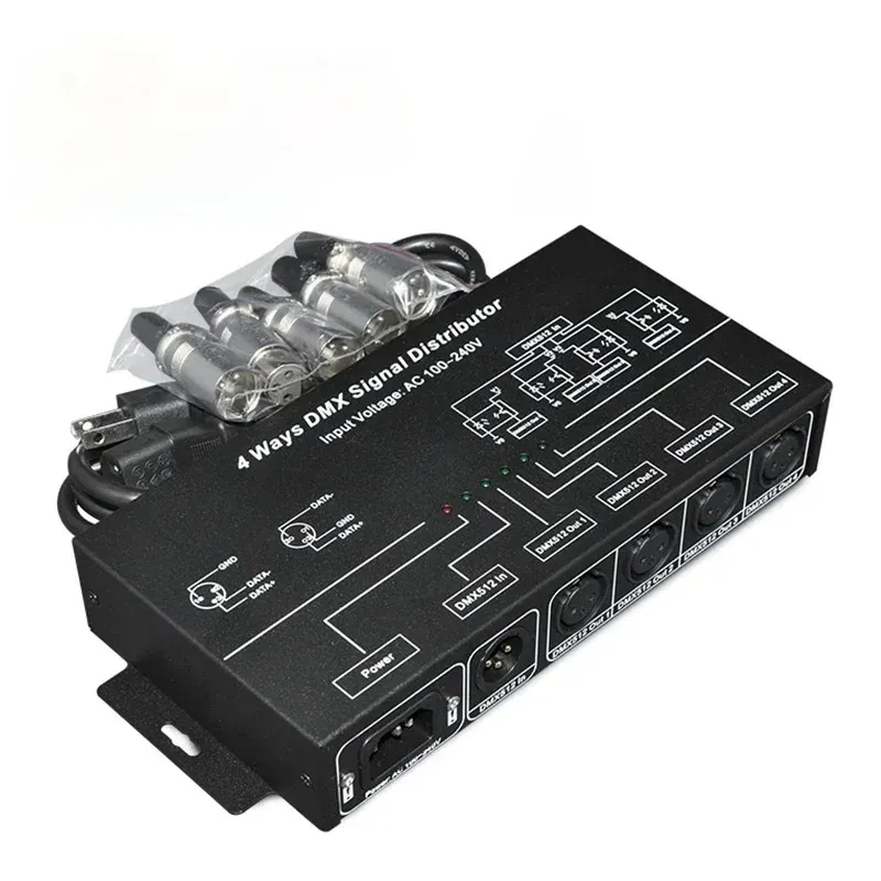 dmx512-transimpedance-amplifier-splitter-with-4ch-4-output-ports-and