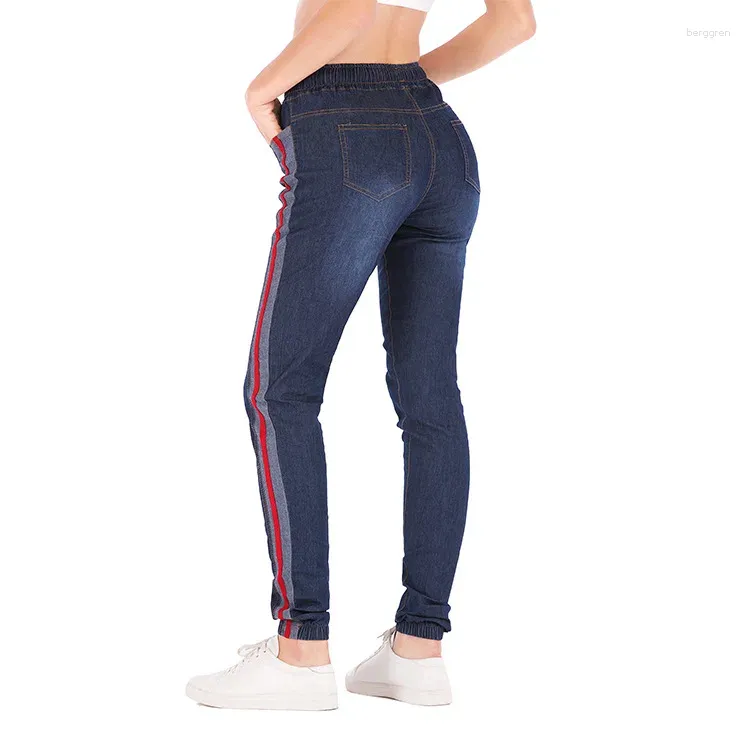 Casual High Waist Striped Lace Up Slim Pants Casual High Waist Striped Lace Up Slim Pants