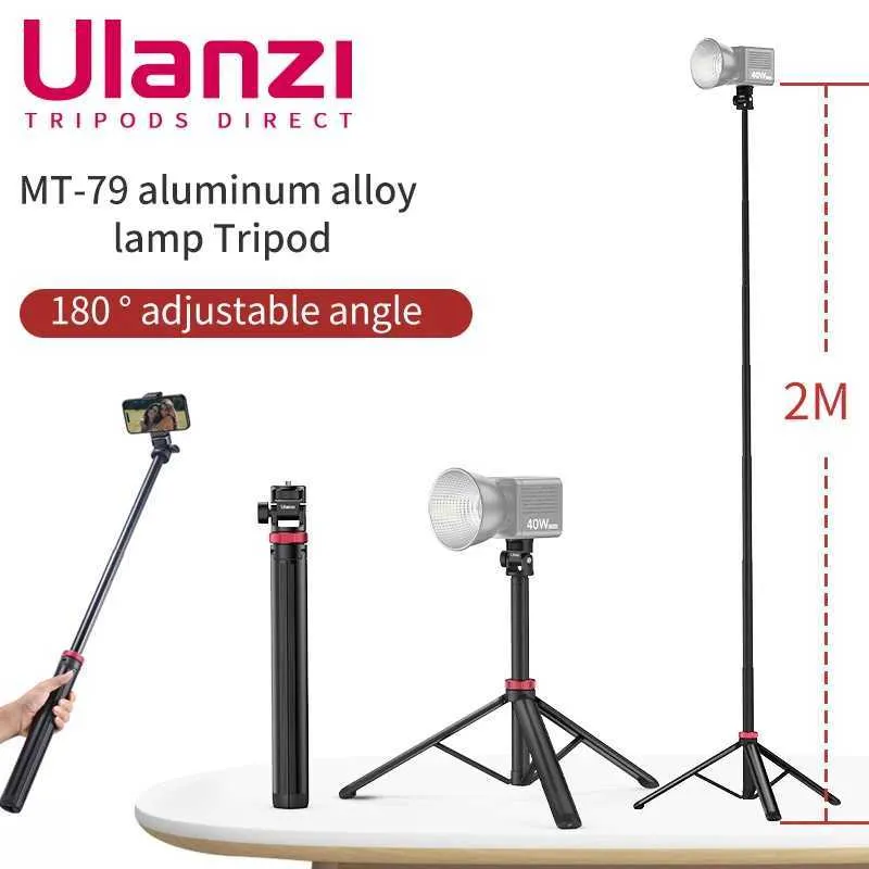 2M Extendable Tripod Stand with Universal Phone & Camera Holder - Video ...