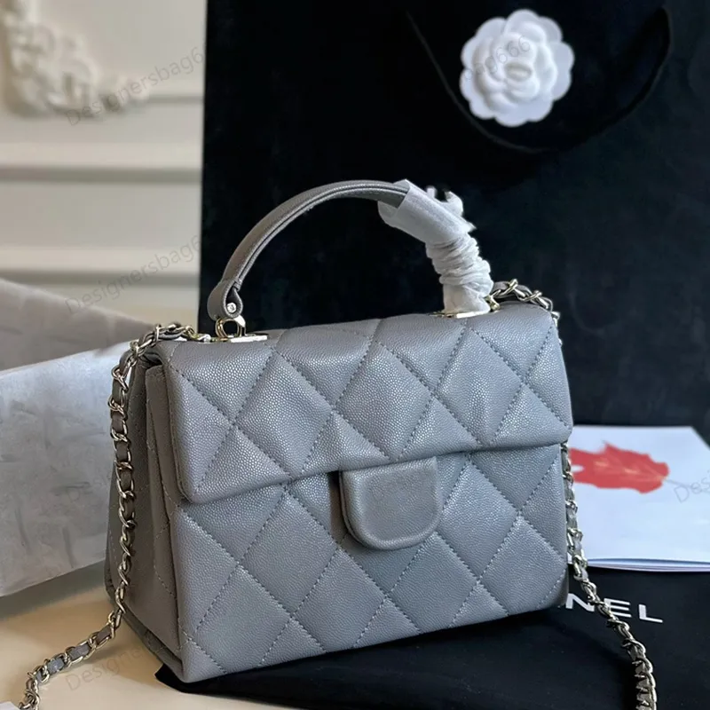 Woven Grey Vintage Trendy Women Designer Flap Bag with Top Handle Lambskin Leather Gold Metal Hardware Sequined mini Cross Body Shoulder 4 color