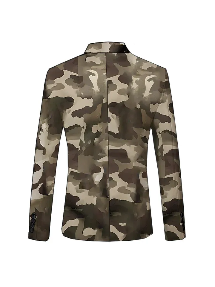 Military Jacket Mens Camo Blazer Italian Cotton Santoro Camo