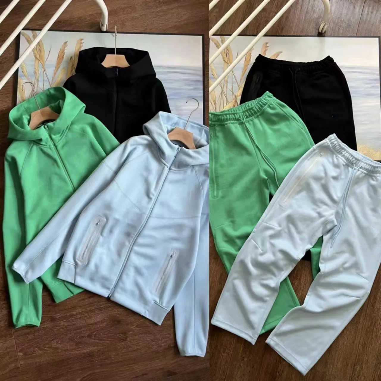 Sudadera con capucha N IKE Tracui Casual Nocta para hombre y mujer, camiseta tipo polo, chaqueta 1:1 de alta calidad, conjunto de moda con estampado tridimensional de silicona