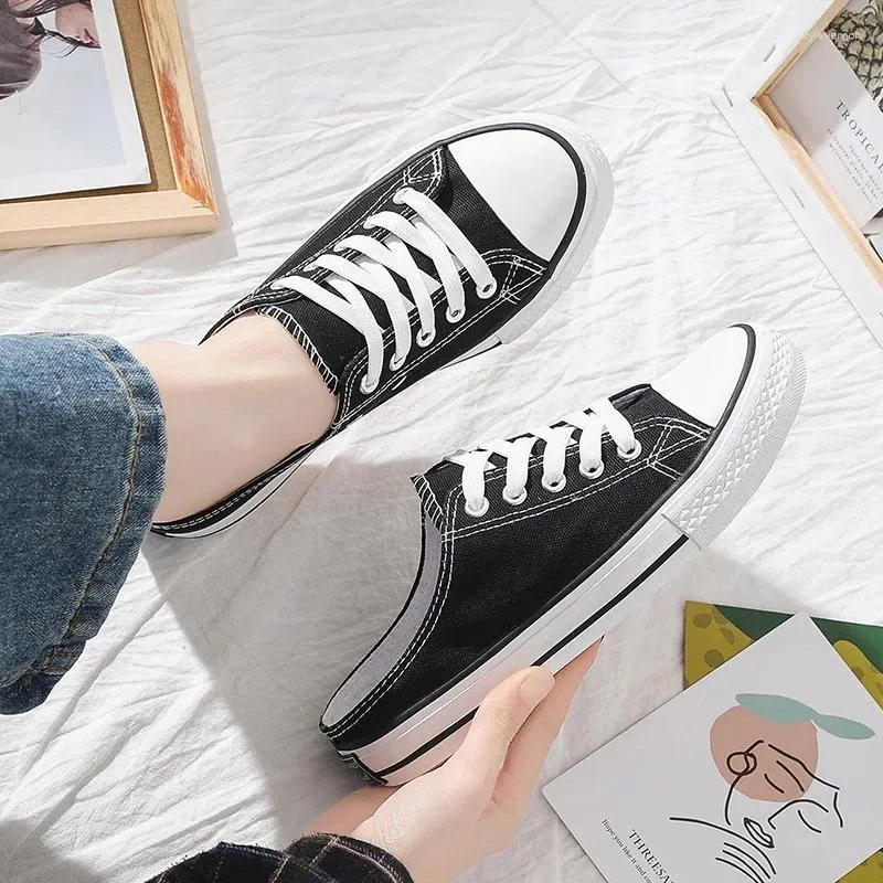 Bulk 2024 Summer Classic Canvas Mules Womens Casual Canvas Shoes For Women With Flat Heels For Fashionable Students From Kylevemon 30.55 DHgate.Com