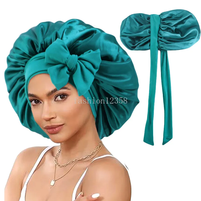New Sleeping Bonnet For Women Adjustable Straps Hair Bonnet With Silky ...