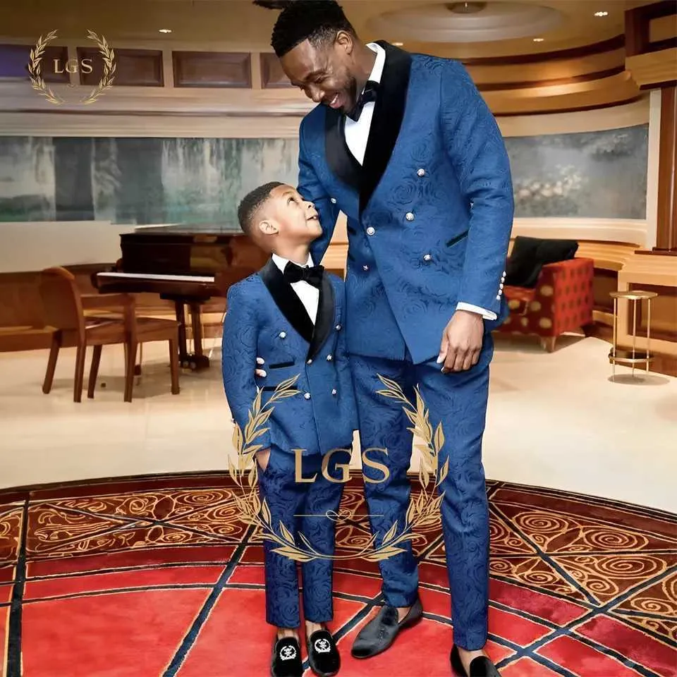 Blue Printed Formal Tuxedo Christmas Suit Mens For Little Boys Perfect For Weddings Proms And Parties Jacket And Vest Set With Trousers For Groomsmen And Kids From Nickyoung06 38.56 DHgate.Com