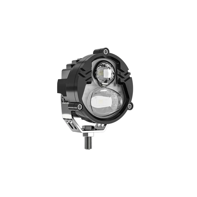 Premium Bi-Color LED Motorcycle Headlight Spotlight - Enhanced