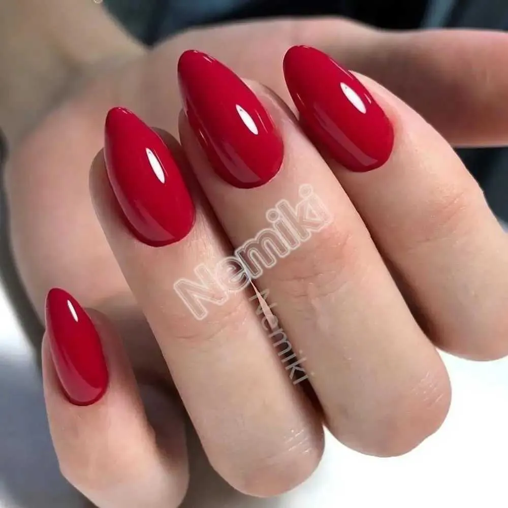 Designs Brancos De Unhas Curtas: Red Stiletto Pressione Unhas Para Mulheres  DIY Fake Nails Com Cola Manicure Tools 2024 De $27,41 | DHgate, image size:1000x1000