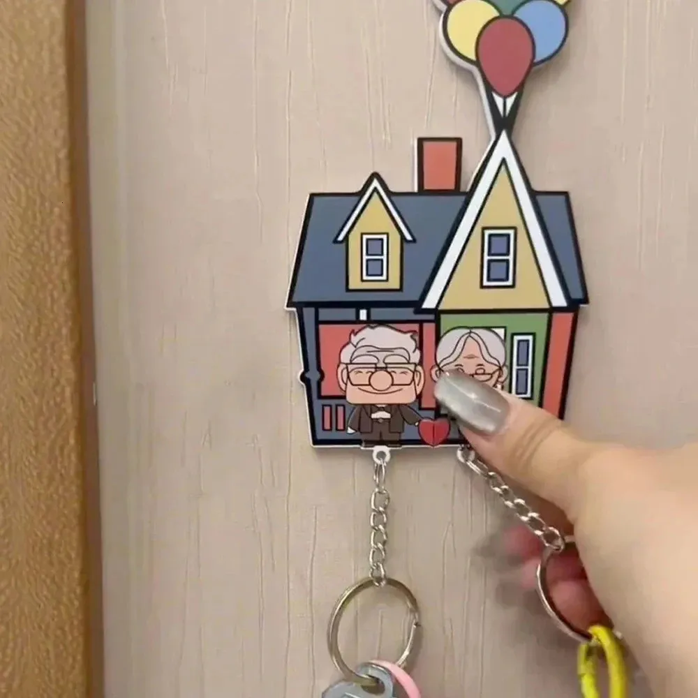 Anime Balloon Key Holder: Creative Wall Mounted Keychain Hanger