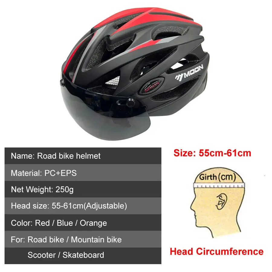 Moon Ultralight Cycling Safety Helmets For Adults With Removable Visor For MTB Mountain And Road Bikes 240705 From Pang05 25.12 DHgate.Com
