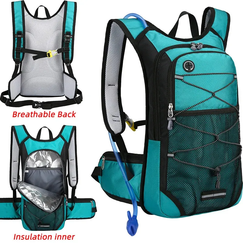 13L Waterproof Cycling Backpack with Hydration Bladder - Lightweight ...