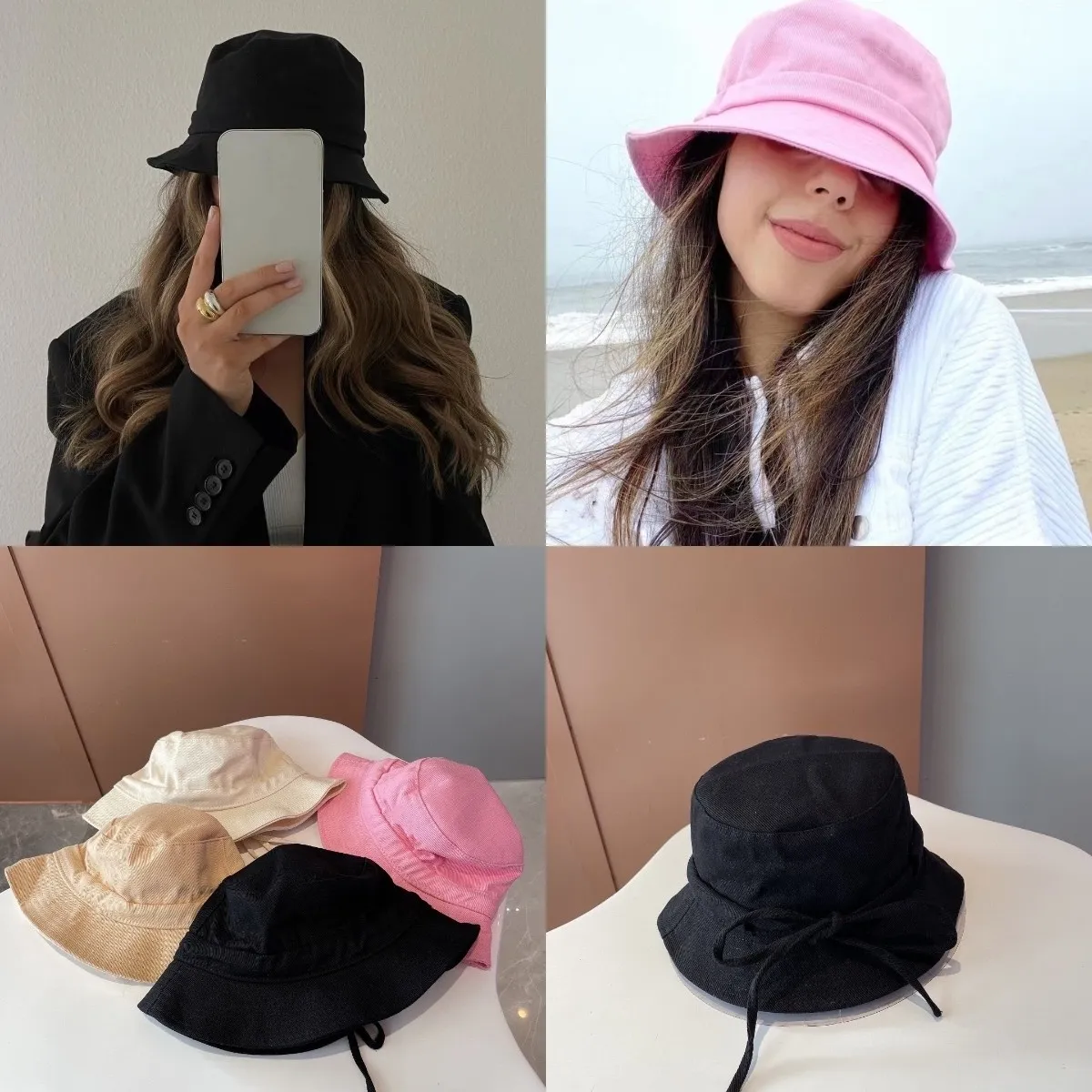 Save Big on Bulk Bucket Hat Designs Women's Fashion Bucket Hat With  Butterfly Detail Small Brim Sun Hat For Beach And Travel Best Deals on  DHgate