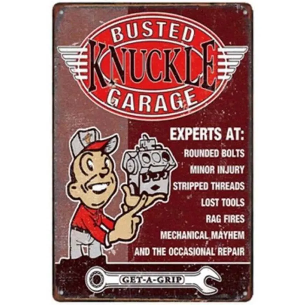 Retro Garage Decor Signs - Full Service Metal Tin Posters for Man Cave ...