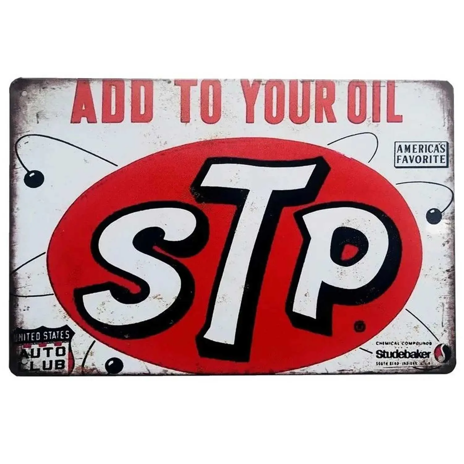 Vintage Motor Oil Metal Tin Sign - Retro Garage Wall Decor, Man Cave ...
