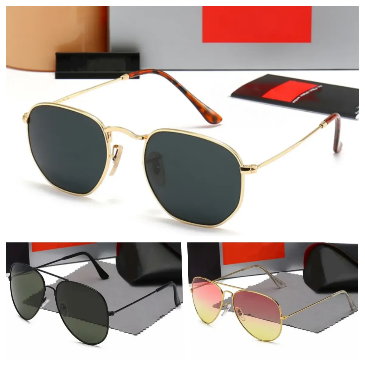 Designer Luxury Sunglasses Brand Mens And Womens Oval Glasses Fashion 