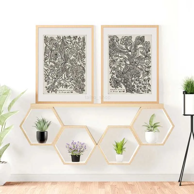 Vintage Style Etching Wall Art for Living Rooms - Antique