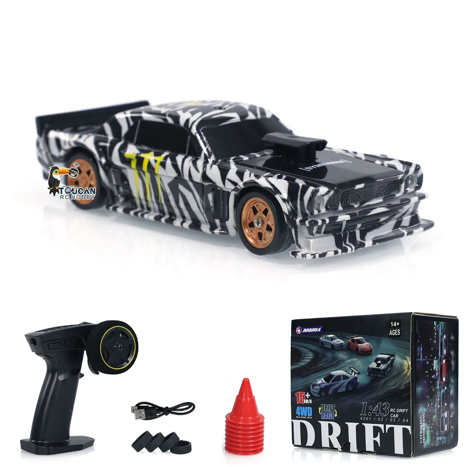 Mini RC Drift Car 4WD 1/43 Scale High Speed Remote