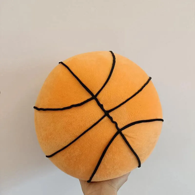Coussin Ballon De Basket En Peluche - Diamètre 25 Cm, Doux Et Moelleux, Déco Sportive Pour Chambre Ou Salon