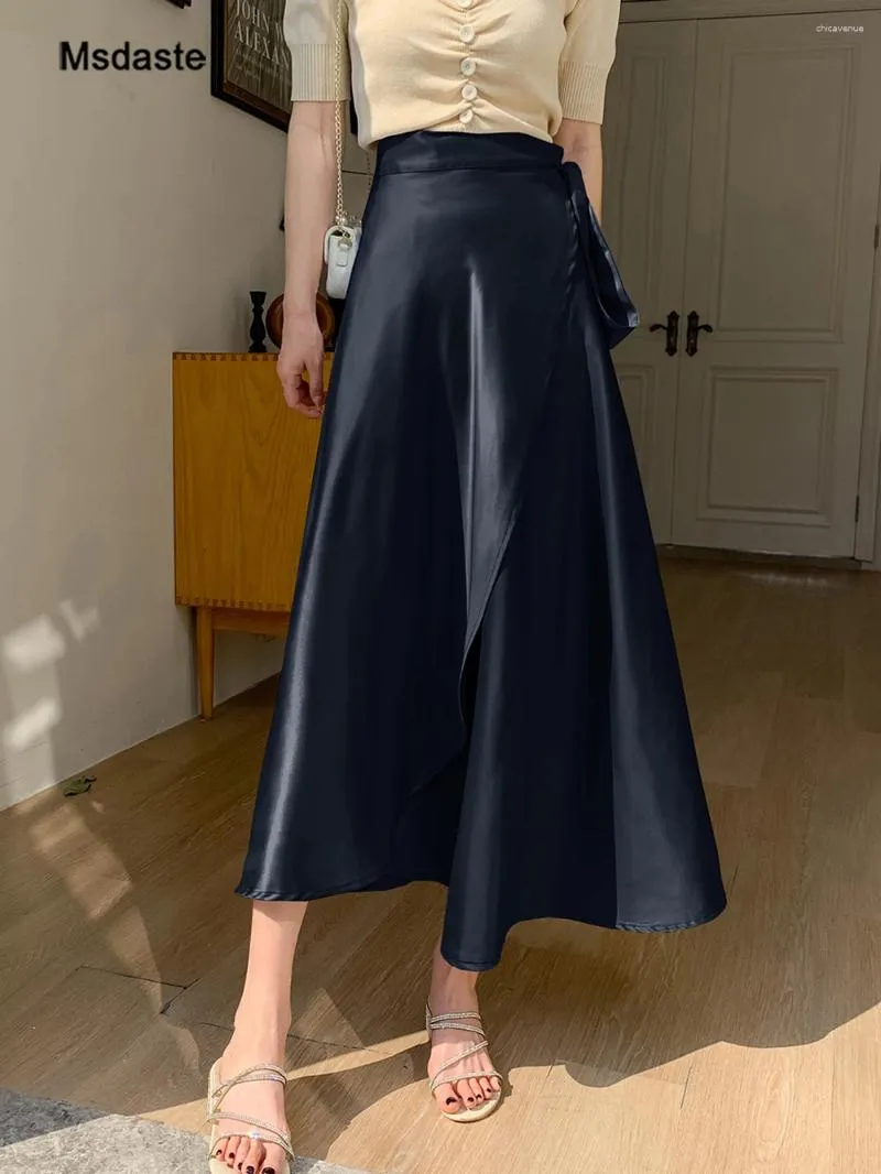 【L'Appartement】 GUNCLUB CHECK LONG SKIRT A-Shape Long Skirt (SK-14GR-GREY)