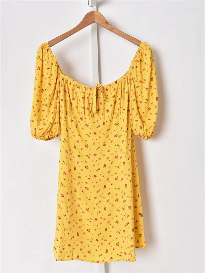 knee length dresses for ladies Alina Floral Tie Back Mini Dress main image 1