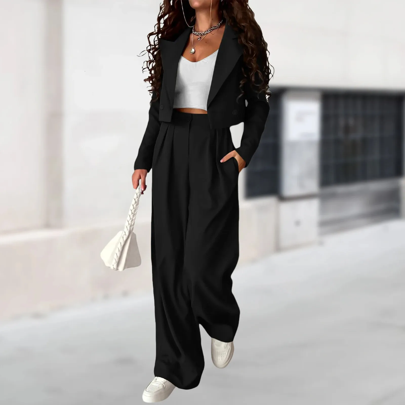 Selone Pant Suits For Women Piece Outfits Long Sleeve Blazers