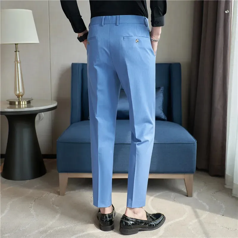 green emerald velvet dress Ferrecci Men's Halo Sky Blue Slim Fit Flat-Front Dress Pants