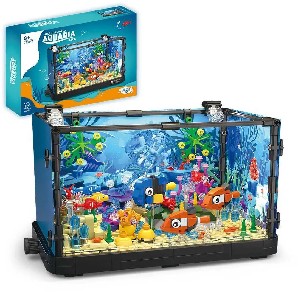 MOC Marine Aquarium Zuru Blocks Kit With Lights 6 Bricks Of Fish Tank Animal Toys For Kids Perfect Gift L479 From Qiaomaidou04 28.9 DHgate.Com