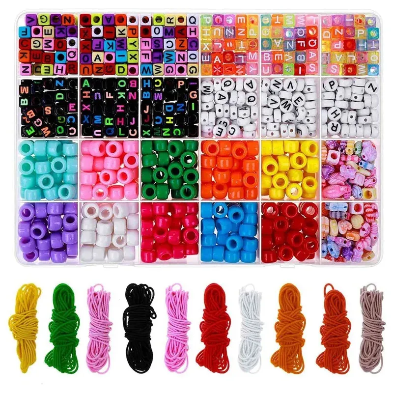 Bead Making Kit For Bracelets DIY Jewelry Craft Kit With Pony Beads Letter Beads Charm Beads And Elastic String From Ren09 24.63 DHgate.Com