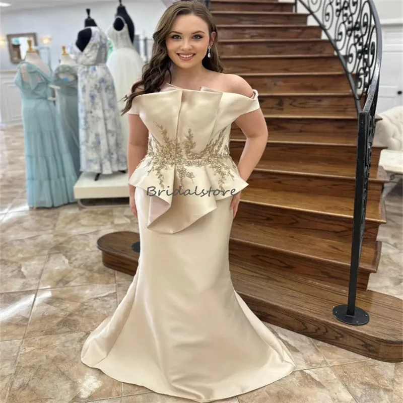 Unique Light Champagne Mermaid Prom Dresses 2024 Beaded Appliques Arabic Evening  Dress Elegant Plus Size Formal Birthday Party Gown Dubai Special Occasion  Dress From Bridalstore, $113.97 | DHgate.Com