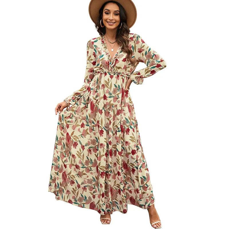 chloe long dress Chloe Floral Midi Dress main image 0