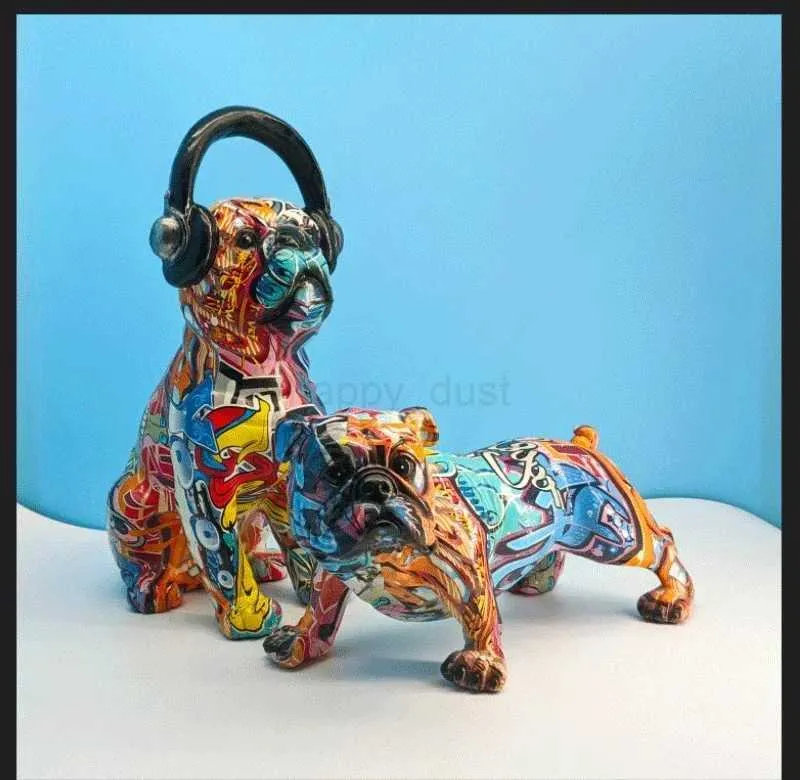 Colorful Graffiti Bulldog - Trend Arts Crafts Home Decor