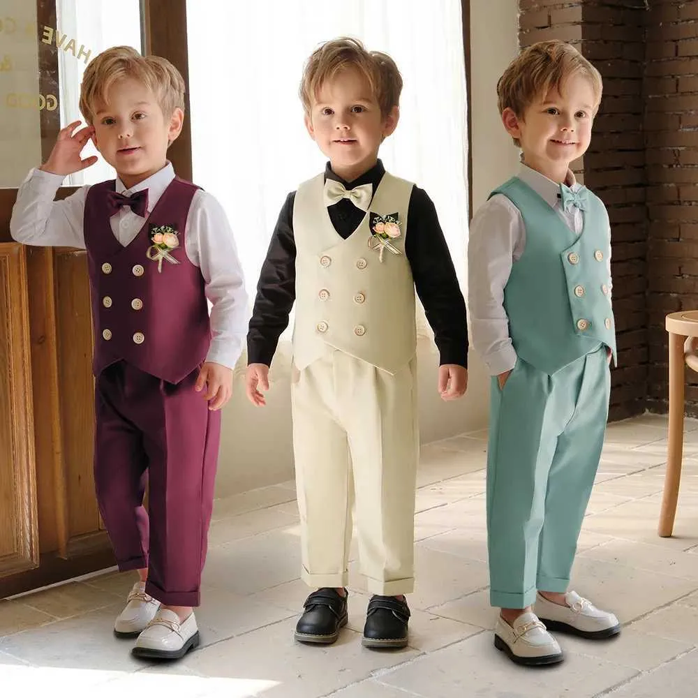 Pagliaccetto Elegante Bambino Con Cravatta - Set Formale Per Feste, Matrimoni E Compleanni - Foto 10