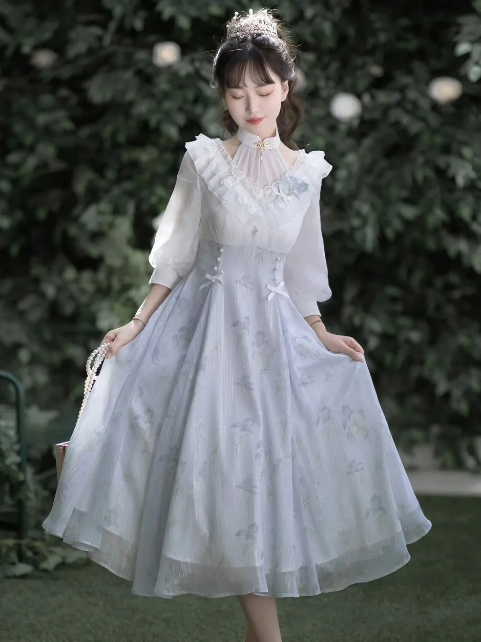 Iris Dream Op Lolita Everyday Girl princess dress for women - Elegant Retro Big Swing Cla Series for Spring/Summer Fairy princess dress for women ( Iris Dream Op Lolita Everyday Girl princess dress for women - Elegant Retro Big Swing Cla Series for Spring/Summer Fairy princess dress for women (