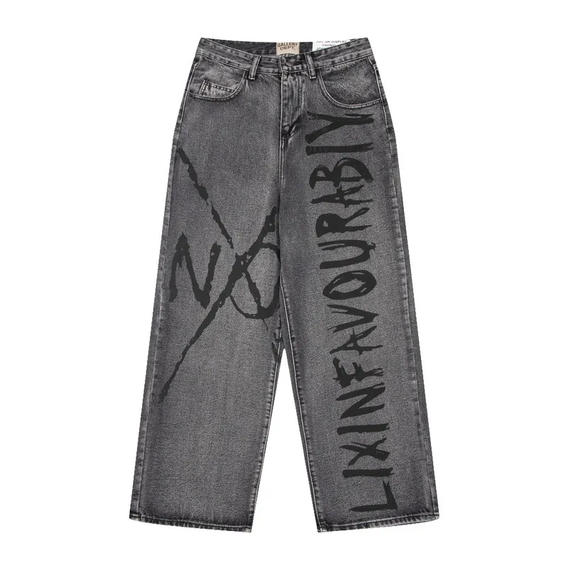 Harajuku Punk Loose Fit Badfriend Jeans With Letter Print