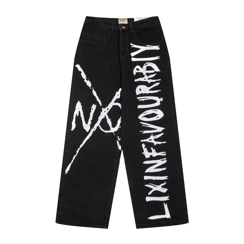 Harajuku Punk Loose Fit Badfriend Jeans With Letter Print