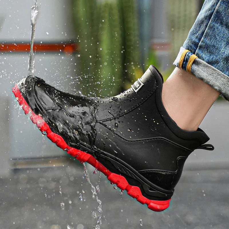 DHgate.com:Waterproof Summer Ankle Boots | Non-slip Rain Work Boots for Men  | Outdoor Hiking Fishing Casual Shoes:Shoes \u0026 Accessories