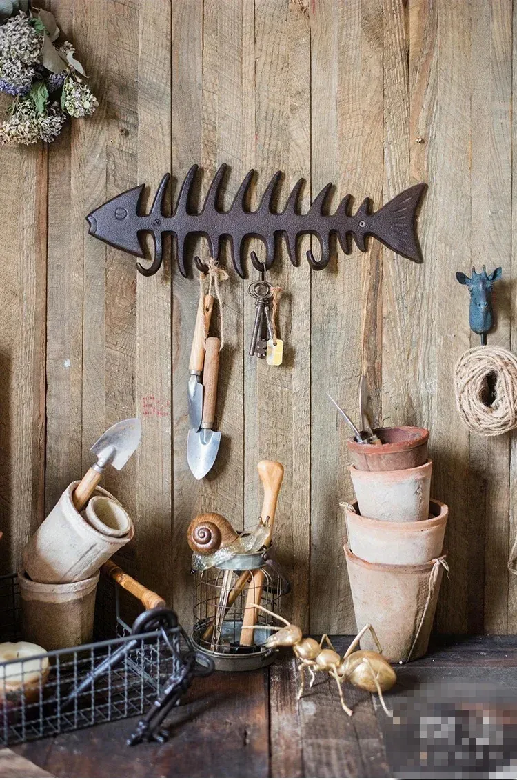 fish an hook bar Home Decor Cast Iron Decorative Wall Hooks Fish Bone Shape Key Hanger,  Pastoral Vintage Series, Coat Hook Bar Decoration Adornment 240708 from  Dhgate Robe Hooks
