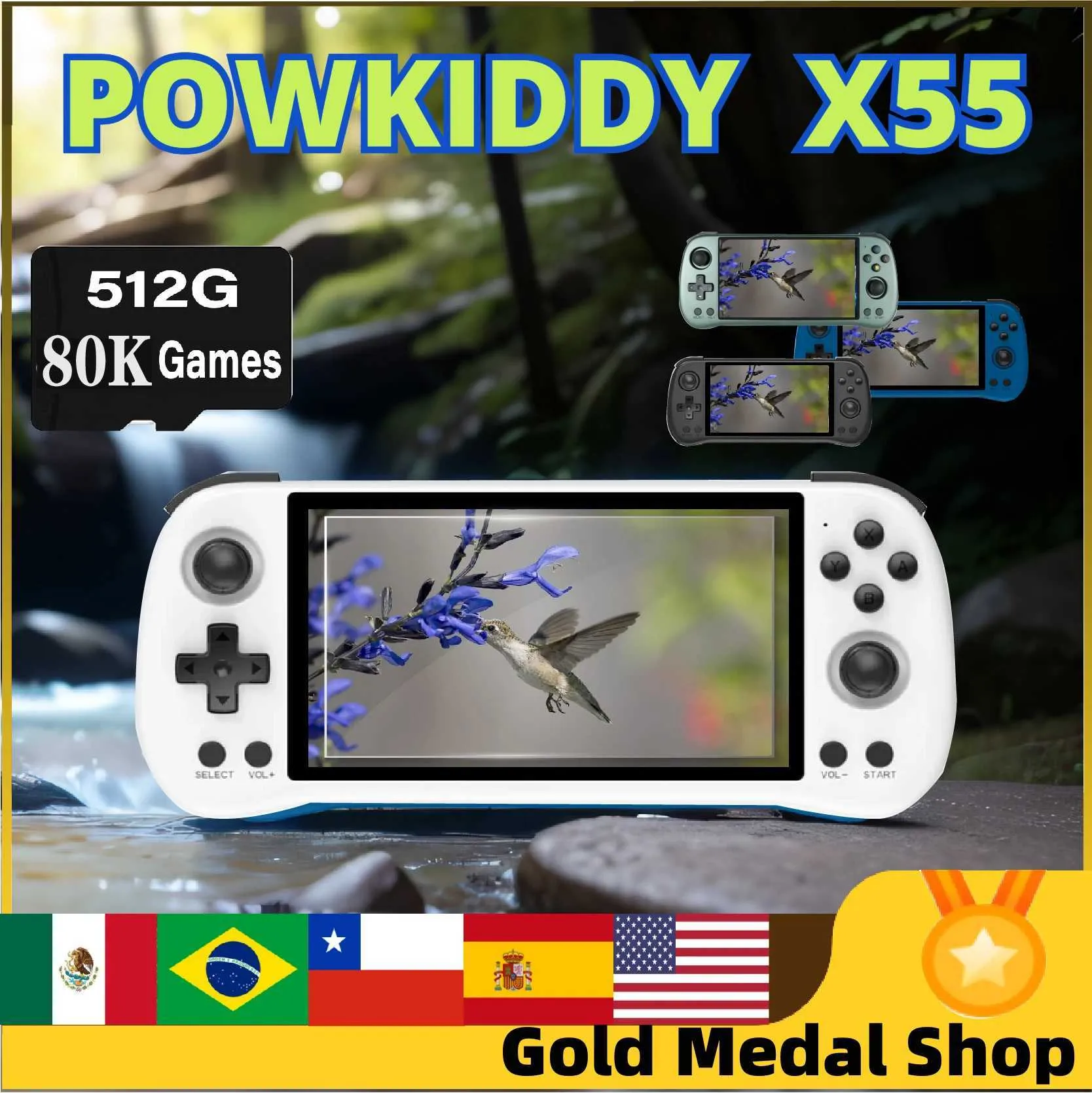 Powkiddy X55 Retro Handheld Game Console - Open Source