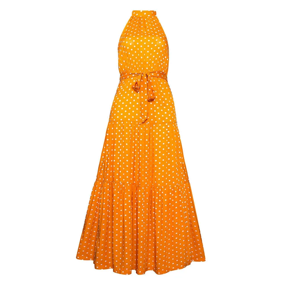 タグ付きHerlipto Tiered Polka-Dot Long Dress タグ付きHerlipto Tiered Polka-Dot Long Dress herlipto Tiered