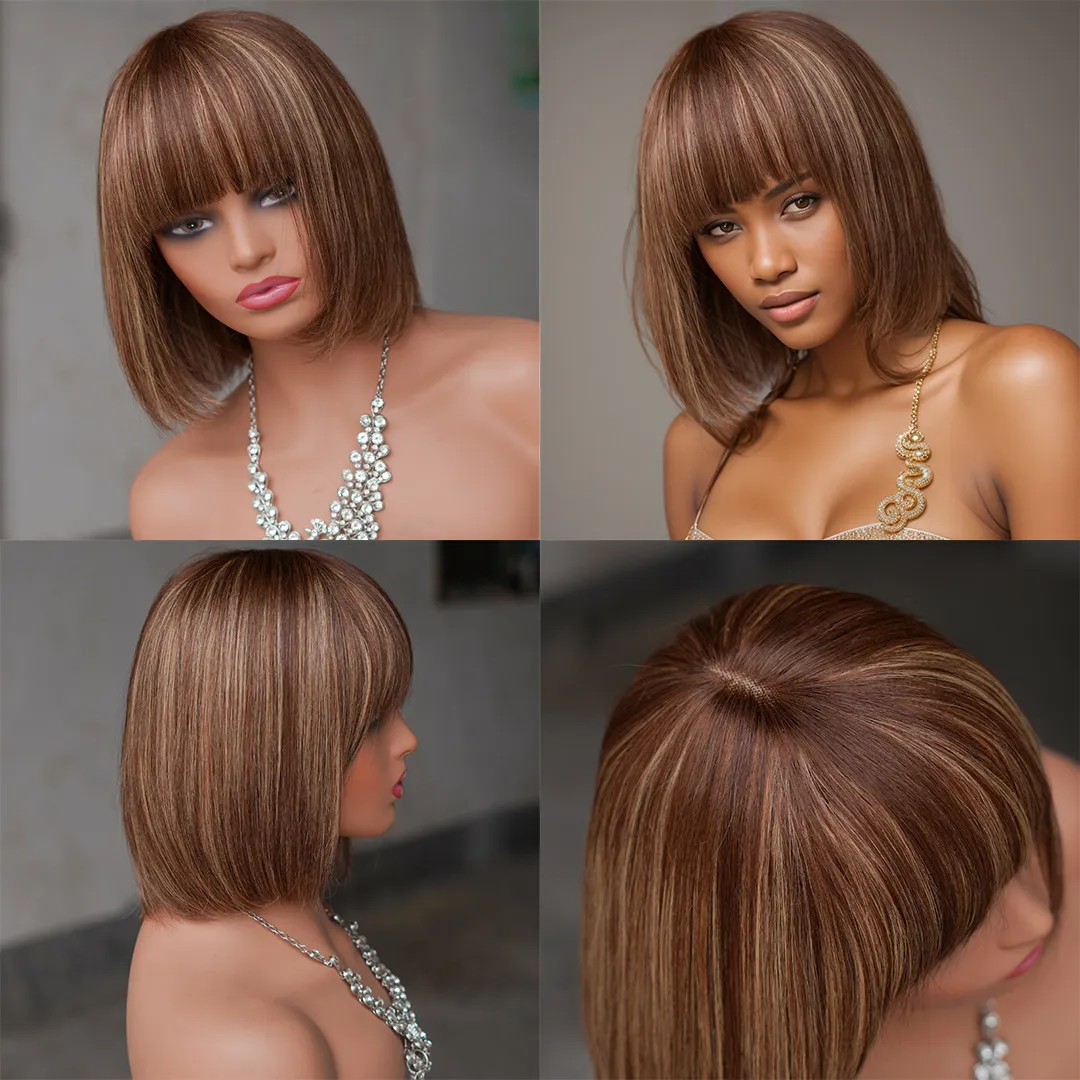 Brazilian Hair Glueless 2X4 Short Straight Bob Lace Front  display picture 2