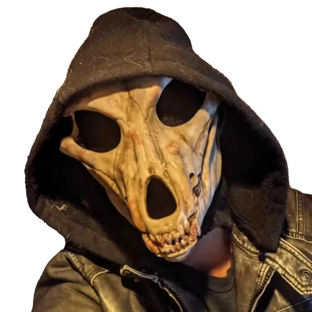 Animal 3D Skull Mask Sheep Bone Head With Demon Horns And Antelope ...