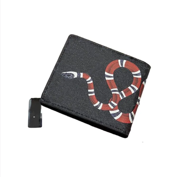 Portafogli Corti In Pelle Designer Uomini E Donne Serpente Nero