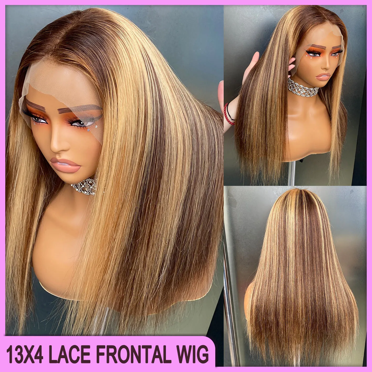Human Virgin Remy hair Wig lacefront Lace Frontal — 13 main image 2