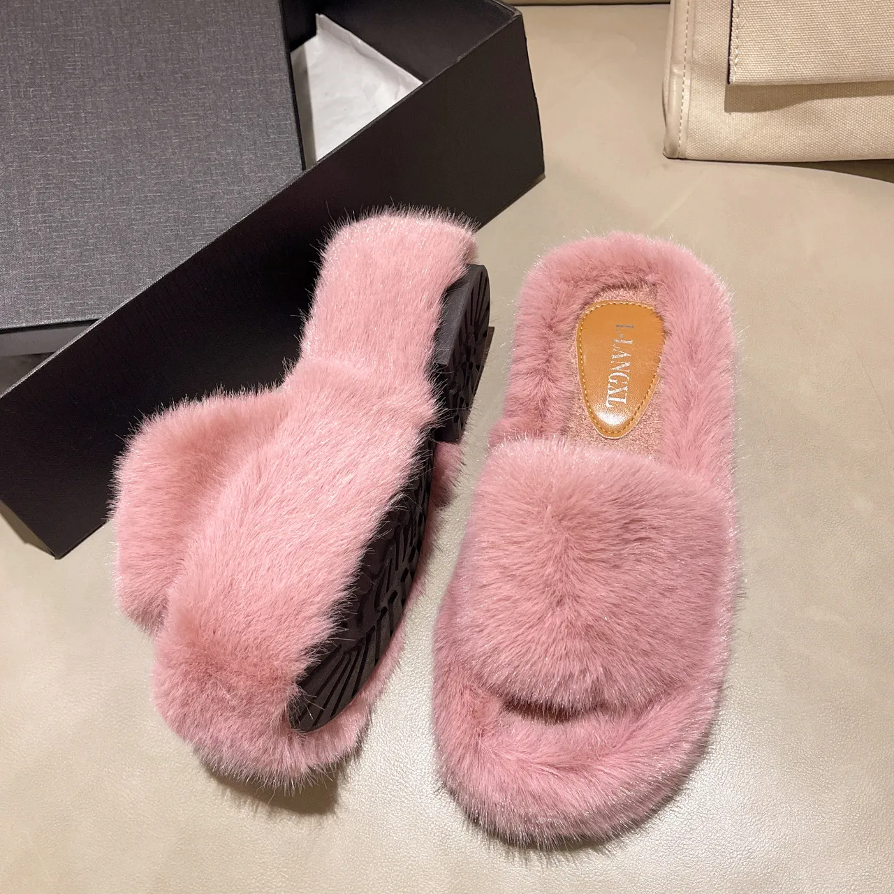 Womens Slippers Seasons Increase Height Simple Style Hot Sale Plus Size Triple Black From 57 9 DHgate