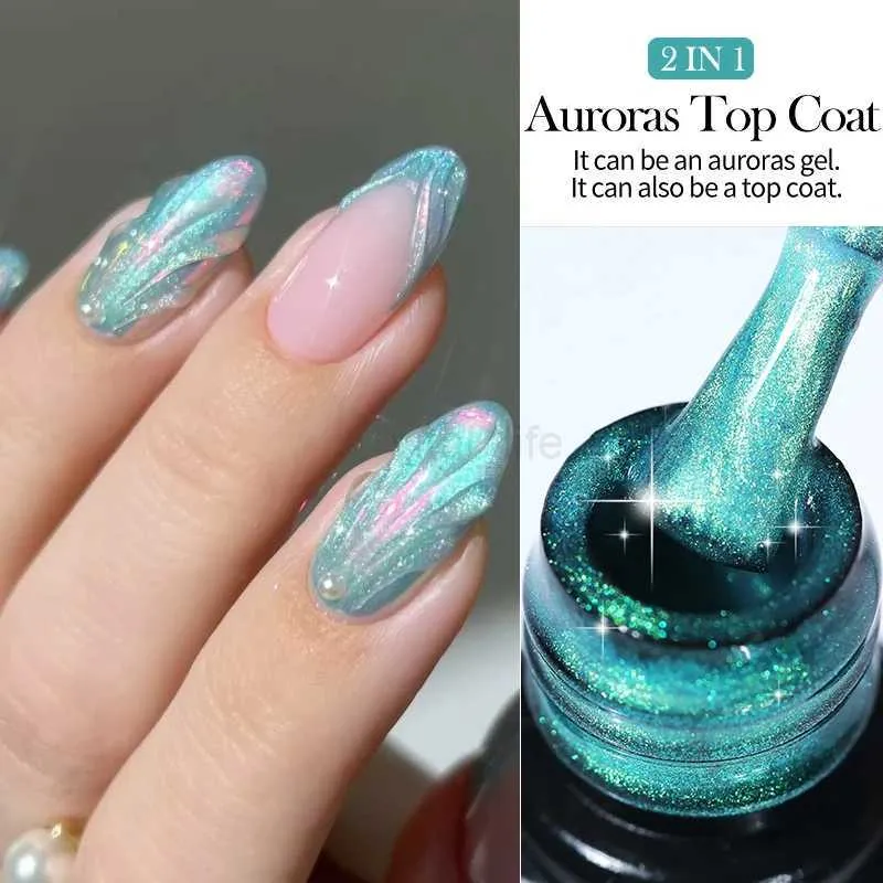 Light Elegance Best Shiny Top Coat Auroras Glitter Top Coat - Main Image