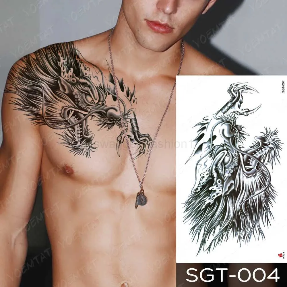 DHgate.com:Large Gothic Word Temporary Tattoos for Men and Women 