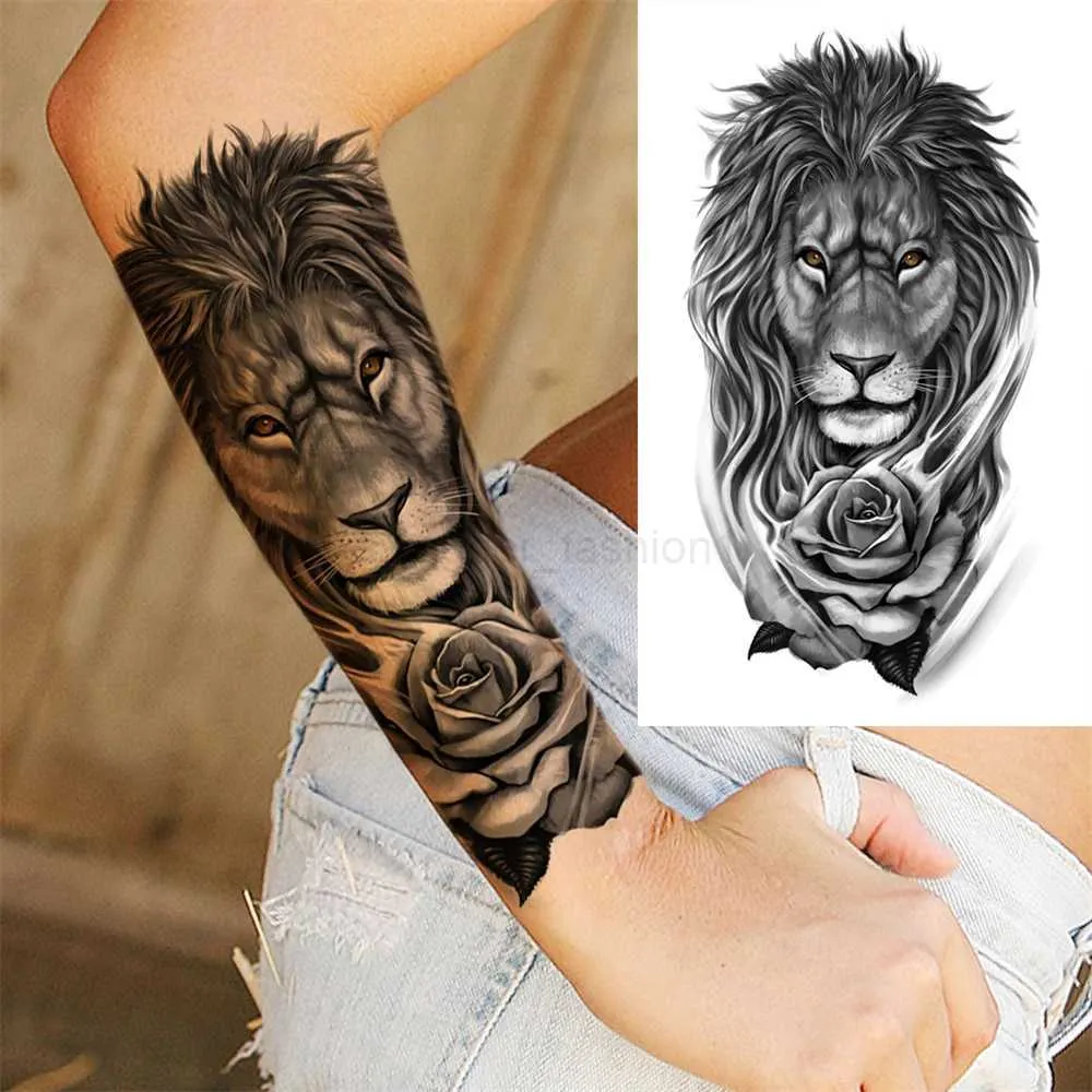Tatouages \u200b\u200b\u200b\u200bcroix Réalistes Pour Hommes/Femmes – Boussole Lion, Jésus  Christ Autocollant De Tatouage Temporaire |Avant Bras, Cuisse Du 1,39 € |  DHgate, image size:1000x1000