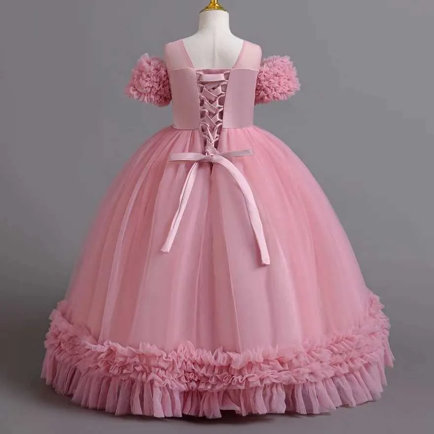strapless open back dress New Unicorn Toddler Kids Rainbow Princess Costume Dresses for Girls Rainbow / 4 main image 0