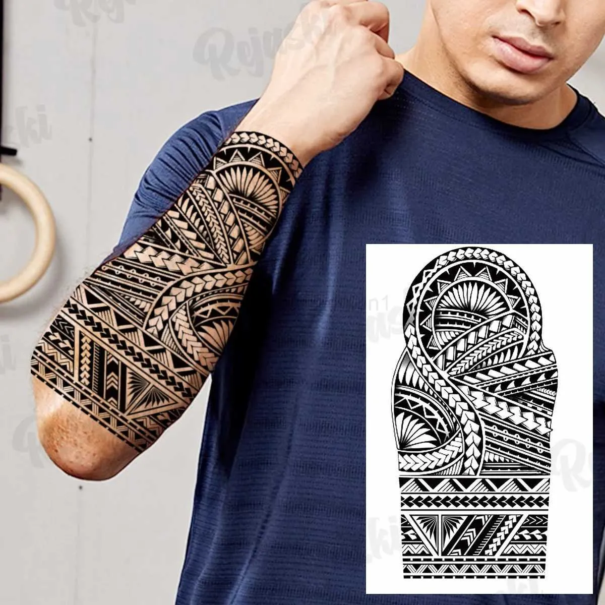 Tatuaggi Temporanei Realistici Di Grandi Dimensioni Di Grandi Dimensioni  Uomini Adulti, Moori Thorns Tribal Fise Tattoo Adesivi Fai Da Te B240712 Da  1,29 € | DHgate, image size:1200x1200