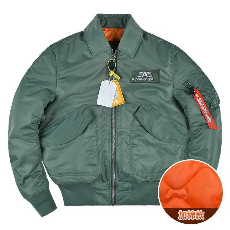 Mens Jackets New Alpha Martin Autumn Bomber Jacket Mens Thick Warm